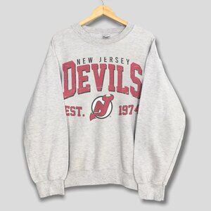Vintage New Jersey Devils Sweatshirt, Retro 90s New Jersey Devils Hockey Shirt
